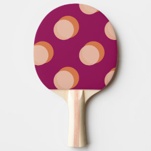 Retro Circles and Shadows Bold Pattern Purple Ping Pong Paddle