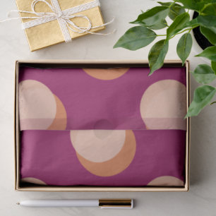 Retro Circles and Shadows Bold Pattern Purple Tissue Paper