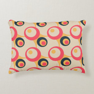 Retro Circles Artistic Abstract Pattern Decorative Cushion