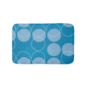 Retro circles bath mat