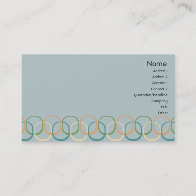 Retro Circles - Business Business Card (Front)