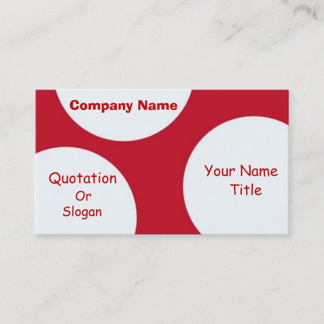 Retro Circles Business Card (Front)