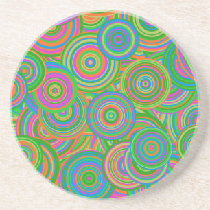retro circles coaster