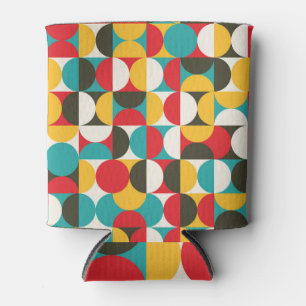 Retro Circles: Colourful Hipster Pattern. Can Cooler