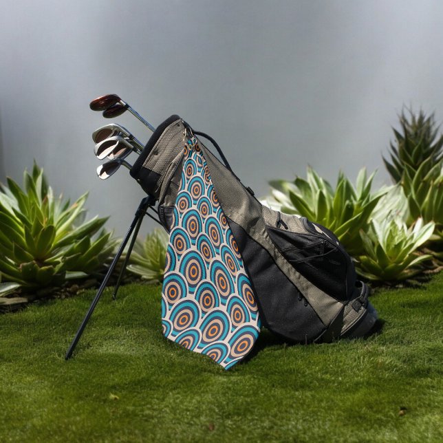 retro circles golf towel (Golf Towel)