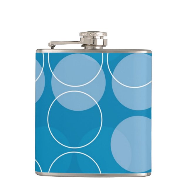 Retro circles hip flask (Front)