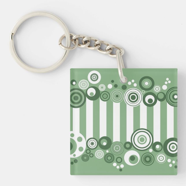 Retro circles key ring (Front)