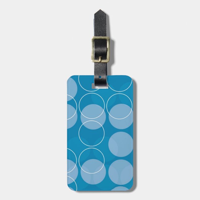 Retro circles luggage tag (Front Vertical)