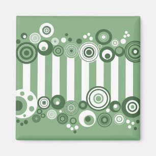 Retro circles magnet