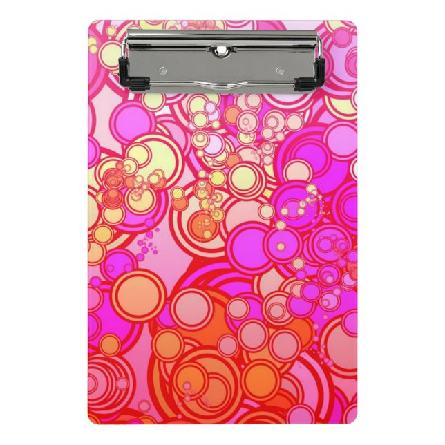 Retro Circles Mini Clipboard (Front)