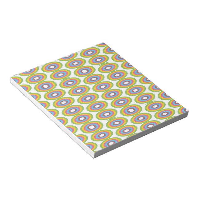 Retro circles pattern notepad (Angled)