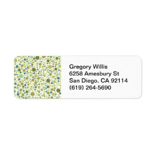 Retro Circles Pattern Return Address Label