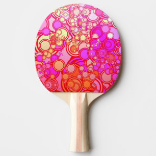 Retro Circles Ping Pong Paddle