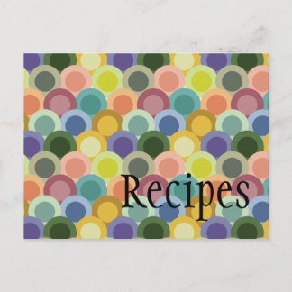 Retro Circles Recipe Card