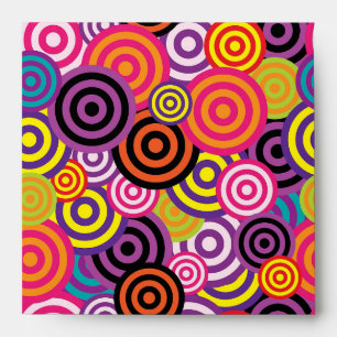 Retro Circles Square Envelope