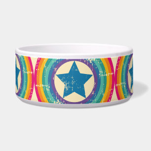 Retro Circles Stars: Seamless Texture.