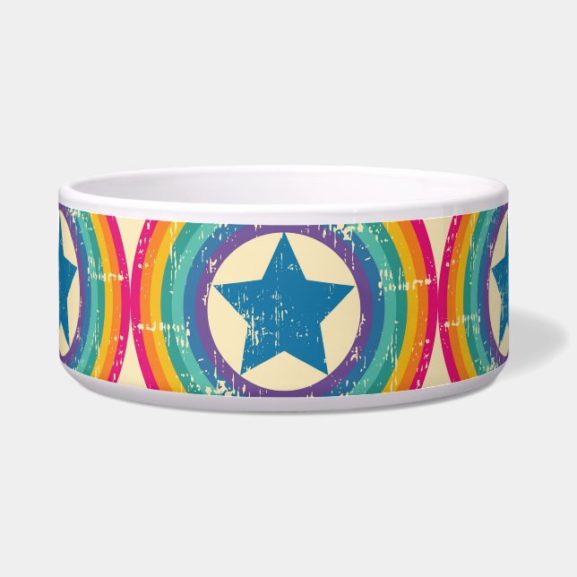 Retro Circles Stars: Seamless Texture. (Front)
