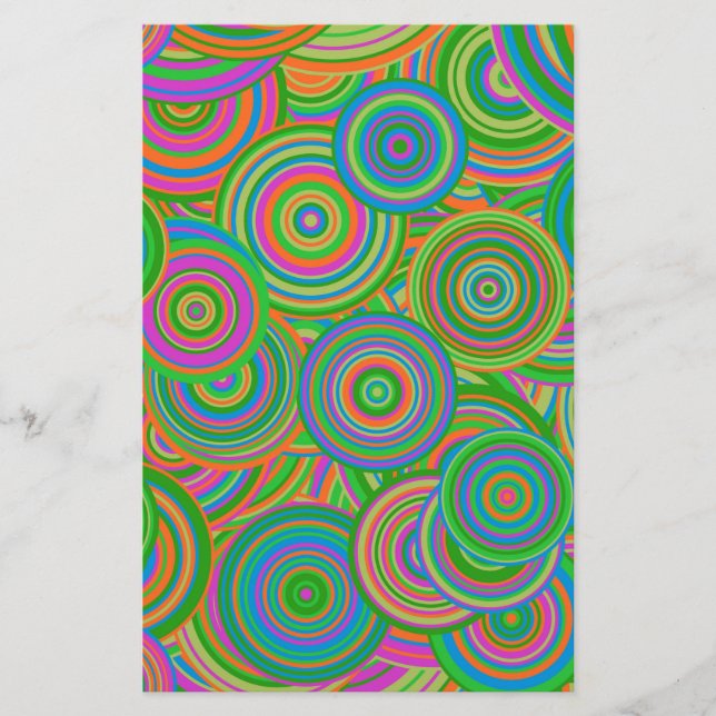 retro circles stationery (Front)