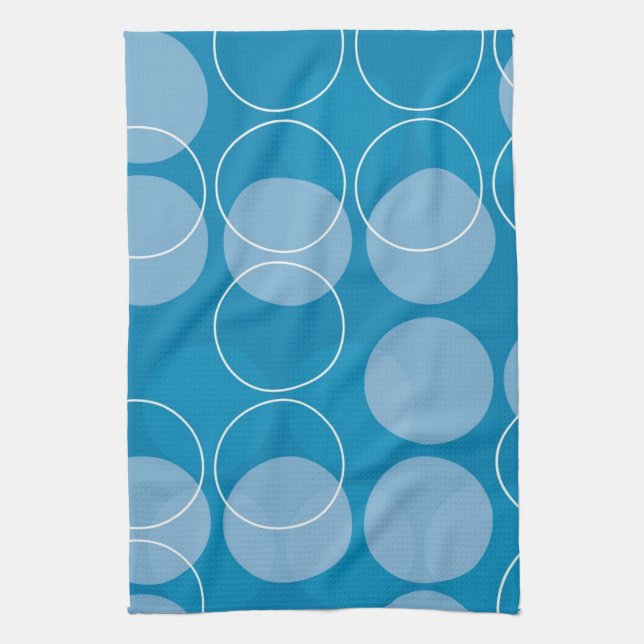 Retro circles tea towel (Vertical)