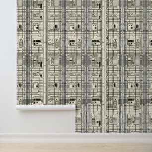 Retro Circuit Board: Vintage Tech Pattern  Wallpaper