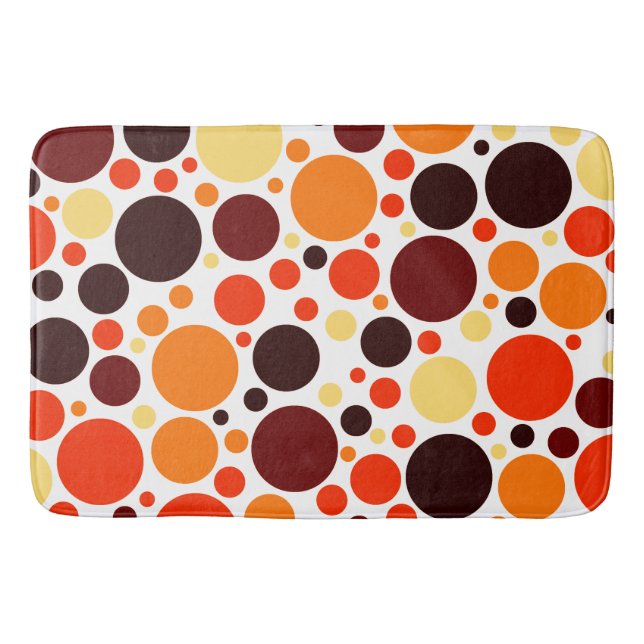 Retro circular pattern bath mat (Front)