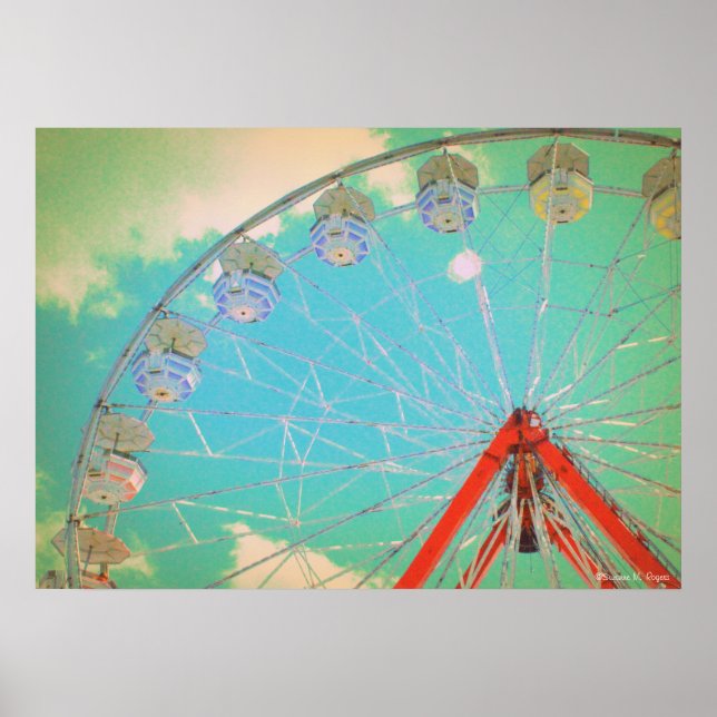 Retro Circus Ferris Wheel Photograph - Poster (Front)