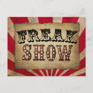 Retro Circus Poster Freak Show Postcard