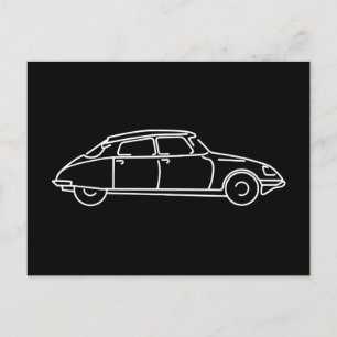 Retro Citroen DS 19 of the shark t-shirt Postcard