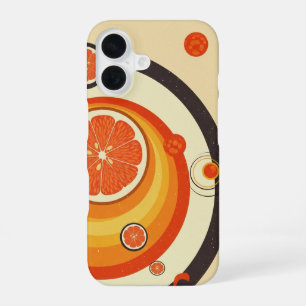 Retro Citrus Orbit iPhone 16 Case