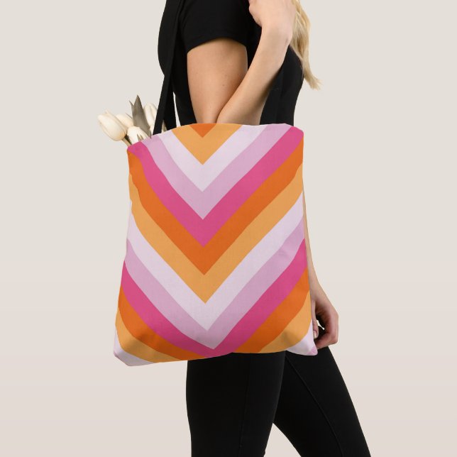 Retro Citrus Rush Tote Bag (Close Up)