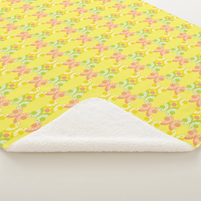 Retro Citrus Sherpa Blanket (3 Sizes) (3/4)