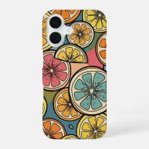 Retro Citrus Slice iPhone 16 Case