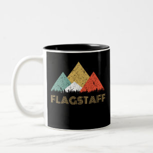 Retro City of Flagstaff Mountain Shirt Two-Tone Coffee Mug