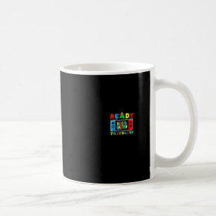Retro Ck To School Kindergarten Ready To Level Up Coffee Mug