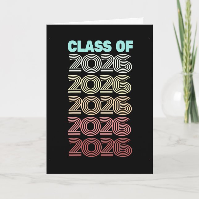 Retro Cl Of 2026 Future Graduation Hello Ninth Gra Card (Front)