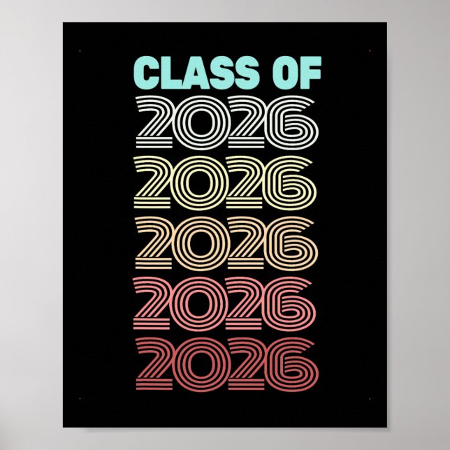 Retro Cl Of 2026 Future Graduation Hello Ninth Gra Poster (Front)