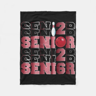Retro Cl Of 2026 Senior Bowling Senior Night 2026 Fleece Blanket