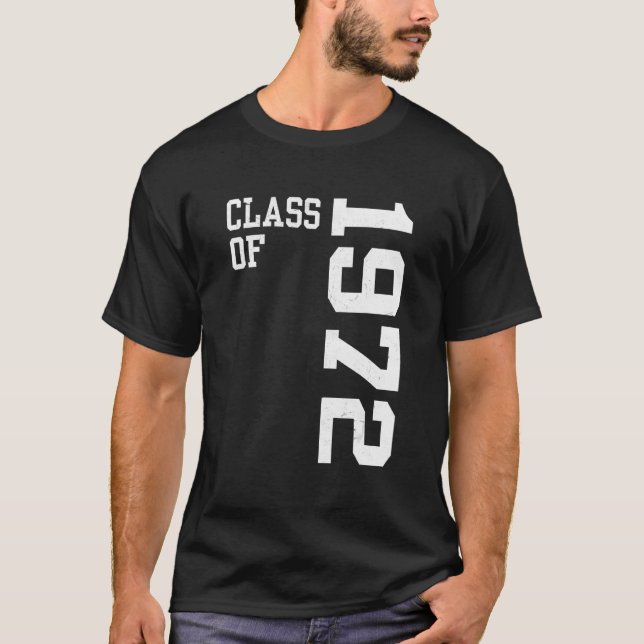 Retro Class of 1972 Senior High School Reunion Vin T-Shirt (Front)