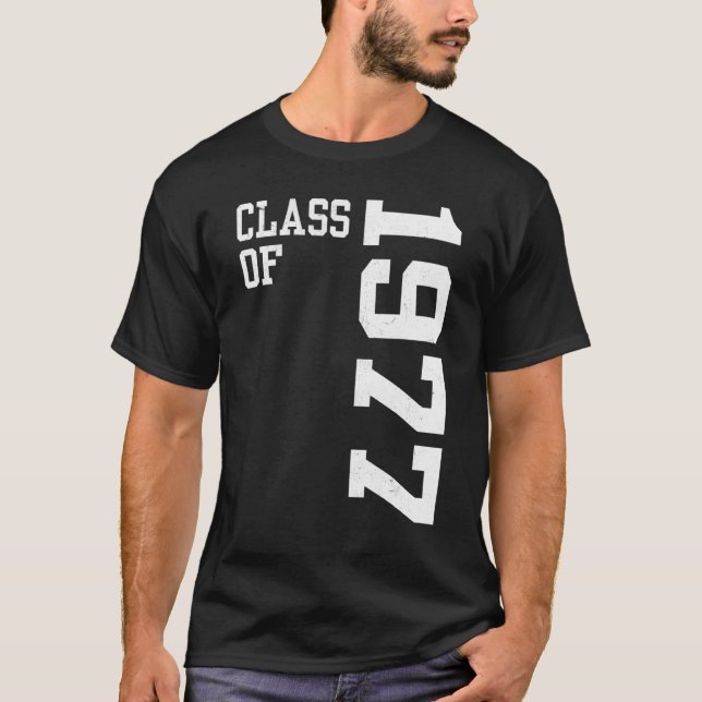 Retro Class of 1977 Senior High School Reunion Vin T-Shirt (Front)