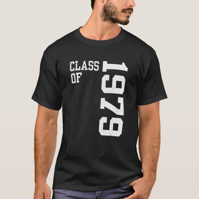 Retro Class of 1979 Senior High School Reunion Vin T-Shirt (Front)