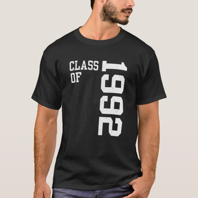 Retro Class of 1992 Senior High School Reunion Vin T-Shirt (Front)