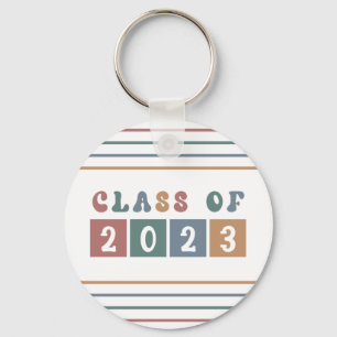 Retro Class of 2023 Graduation Key Ring