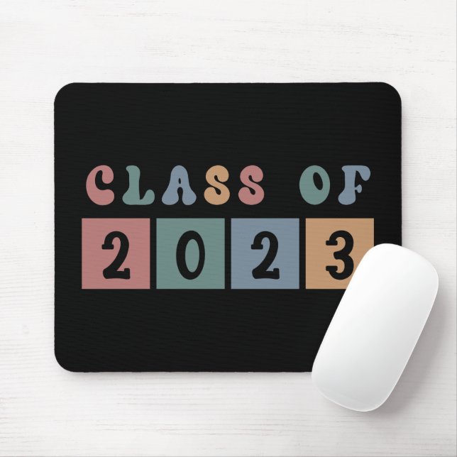 Retro Class of 2023 School College graduation Gift Mouse Pad (With Mouse)