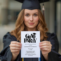 Retro Class of Congrats Graduation Black 