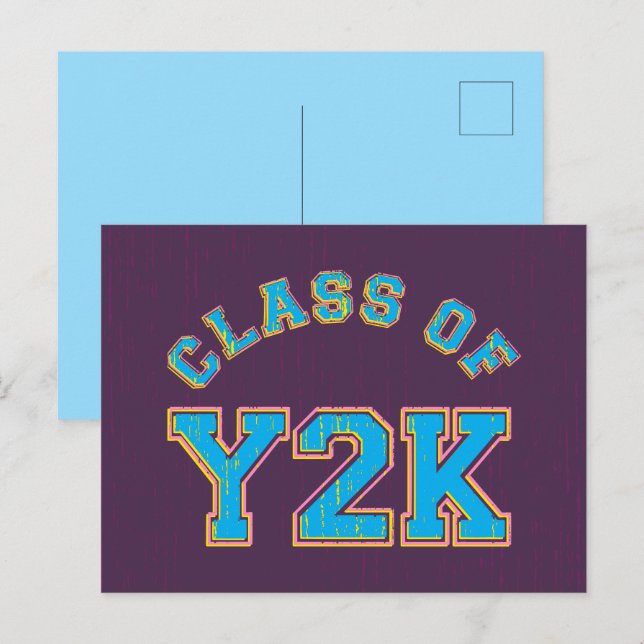 Retro Class Of Y2K Postcard (Front/Back)