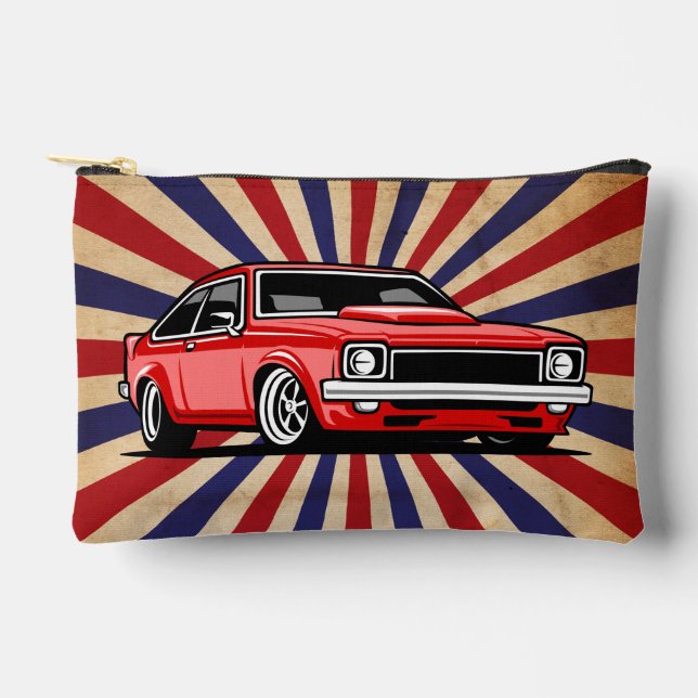 Retro Classic Car  Accessory Pouch (Front)
