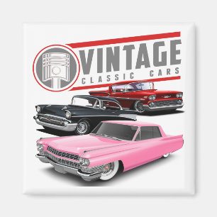 Retro Classic Cars Magnet