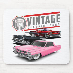 Retro Classic Cars Mouse Pad