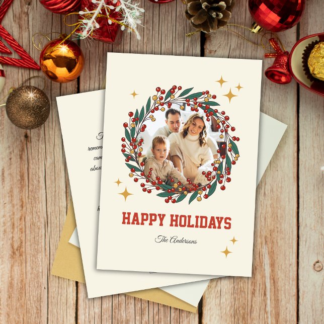 Retro Classic Christmas Holiday Photo Message  (Creator Uploaded)