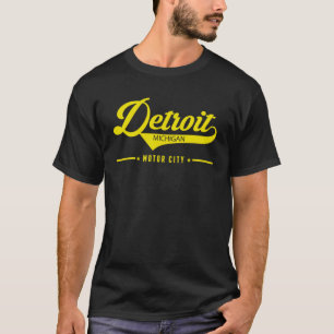 Retro Classic Detroit Motor City 313 Vintage Style T-Shirt